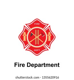 Fire Department,  icon. Element of color fire department sign icon. Premium quality graphic design icon. Signs and symbols collection icon for websites