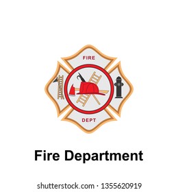 Fire Department icon. Element of color fire department sign icon. Premium quality graphic design icon. Signs and symbols collection icon for websites