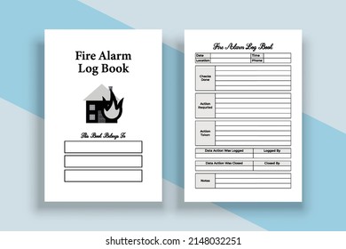 Fire Department Information Checker Interior. Fire Incident Tracker And Action Management Notebook Template. Interior Of A Journal. Fire Alarm Tracker And Location Info Checker Interior.