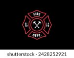 fire department logo vector icon illustration