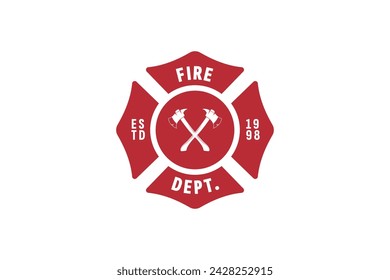 fire department logo vector icon illustration