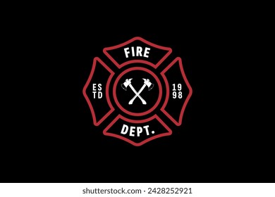 fire department logo vector icon illustration