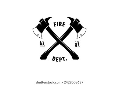 fire department logo vector icon illustration