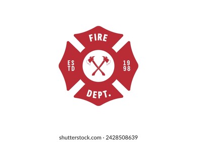 fire department logo vector icon illustration