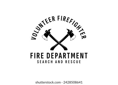 fire department logo vector icon illustration