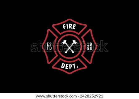 fire department logo vector icon illustration