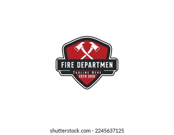 Fire department logos, modern and vintage style logo