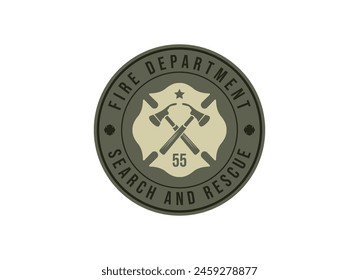 Fire department logos, modern and vintage style logo