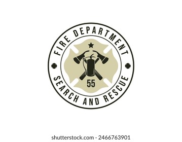 Fire department logos, modern and vintage style logo