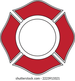 Fire Department Police Department Badge Frame Layout - (Editable file) Vector Illustration