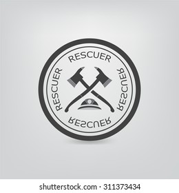 Fire department rescue and protection volunteers and professional firefighter 