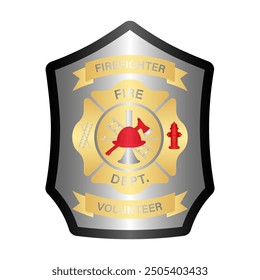 Fire Department Symbol. Fire Department Emblem. International Firefighters Day. Vector Illustration Isolated on White Background. 