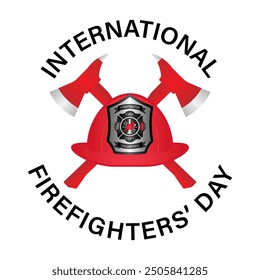 Fire Department Symbol. Fire Department Emblem. International Firefighters Day. Vector Illustration Isolated on White Background. 