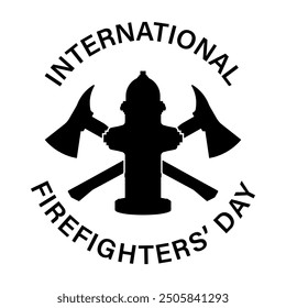 Fire Department Symbol. Fire Department Emblem. International Firefighters Day. Vector Illustration Isolated on White Background. 