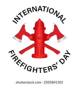 Fire Department Symbol. Fire Department Emblem. International Firefighters Day. Vector Illustration Isolated on White Background. 