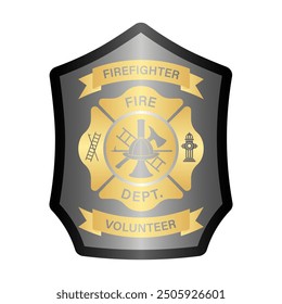 Fire Department Symbol. Fire Department Emblem. International Firefighters Day. Vector Illustration Isolated on White Background. 