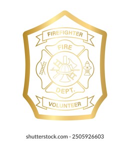 Fire Department Symbol. Fire Department Emblem. International Firefighters Day. Vector Illustration Isolated on White Background. 