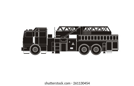 Fire Department Truck Silhouette