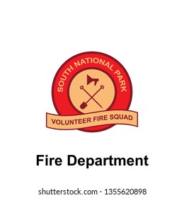 Fire Department, Volunteer Fire Squad icon. Element of color fire department sign icon. Premium quality graphic design icon. Signs and symbols collection icon for websites