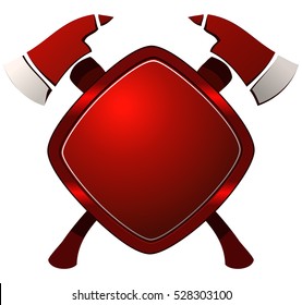 Fire Dept Shield Sign, Vector Illustration isolated on White Background.