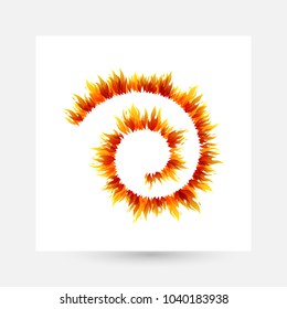 Fire. Design collection. Swirl line decoration