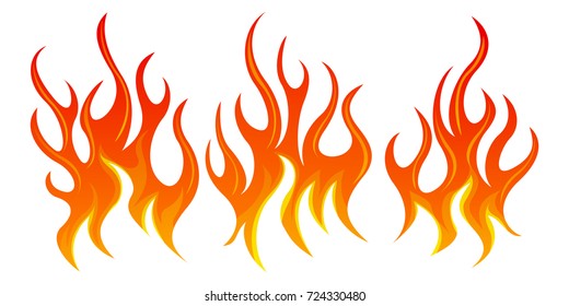 Fire Design Element Set Stock Vector (Royalty Free) 724330480