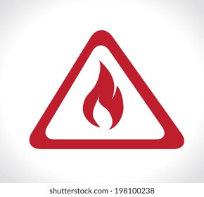 Fire design over gray background, vector illustration