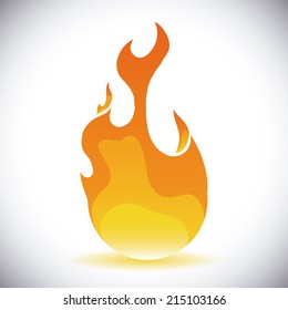 fire design over gray background vector illustration