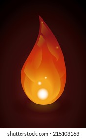 fire design over red  wine background vector illustration