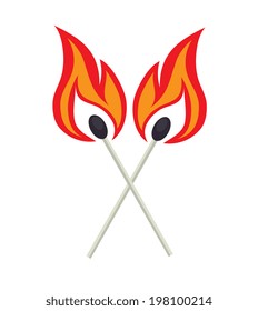 Fire design over white background, vector illustration