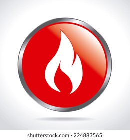 Fire design over white background, vector illustration