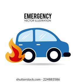 Fire design over white background, vector illustration