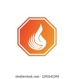 Fire Design for a very modern and simple logo or icon. Vector EPS 10.