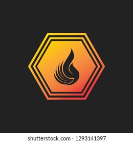 Fire Design for a very modern and simple logo or icon. Vector EPS 10.