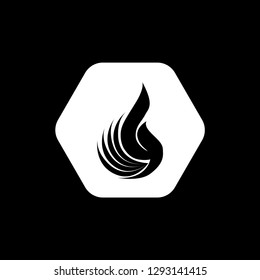 Fire Design for a very modern and simple logo or icon. Vector EPS 10.