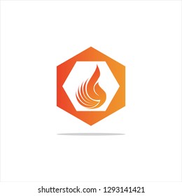 Fire Design for a very modern and simple logo or icon. Vector EPS 10.