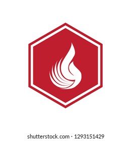 Fire Design for a very modern and simple logo or icon. Vector EPS 10.