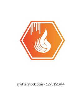 Fire Design for a very modern and simple logo or icon. Vector EPS 10.