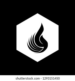 Fire Design for a very modern and simple logo or icon. Vector EPS 10.