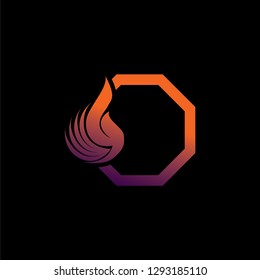 Fire Design for a very modern and simple logo or icon. Vector EPS 10.