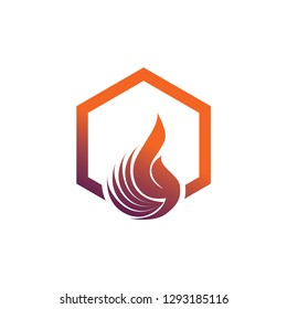 Fire Design for a very modern and simple logo or icon. Vector EPS 10.