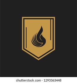 Fire Design for a very modern and simple logo or icon. Vector EPS 10.