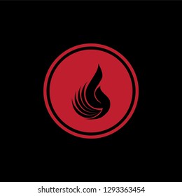 Fire Design for a very modern and simple logo or icon. Vector EPS 10.