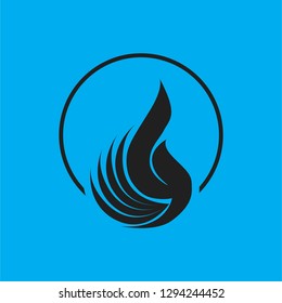 Fire Design for a very modern and simple logo or icon. Vector EPS 10.