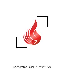 Fire Design for a very modern and simple logo or icon. Vector EPS 10.