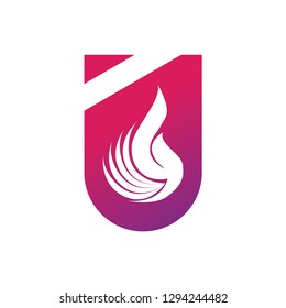 Fire Design for a very modern and simple logo or icon. Vector EPS 10.