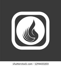 Fire Design for a very modern and simple logo or icon. Vector EPS 10.