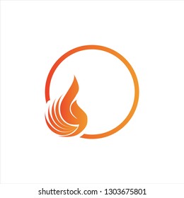 Fire Design for a very modern and simple logo or icon. Vector EPS 10.