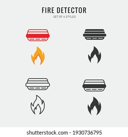 Fire Detector Alarm Vector Icon Smoke Detector