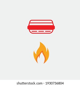 Fire Detector Alarm Vector Icon Smoke Detector